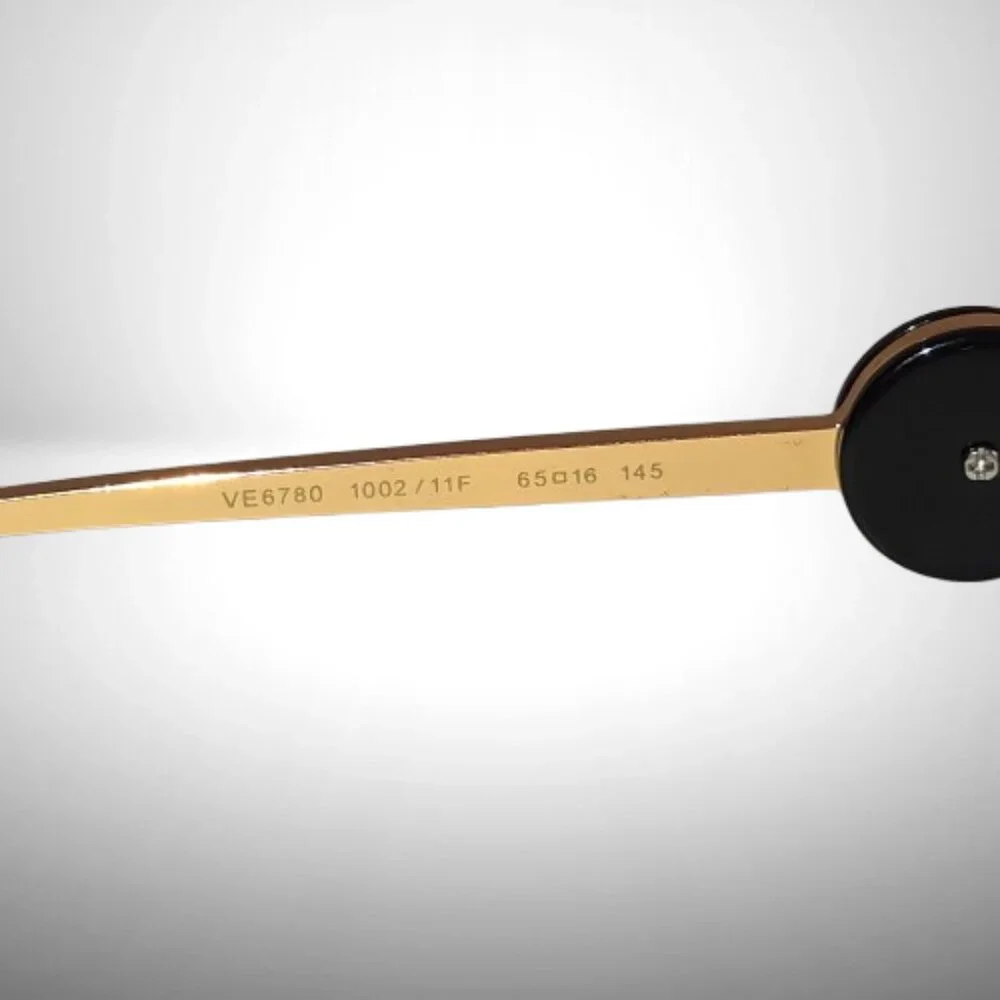 Versace Medusa VE2250K Rimless Gold Metal Aviator Sunglasses - New - Picture 6 of 8